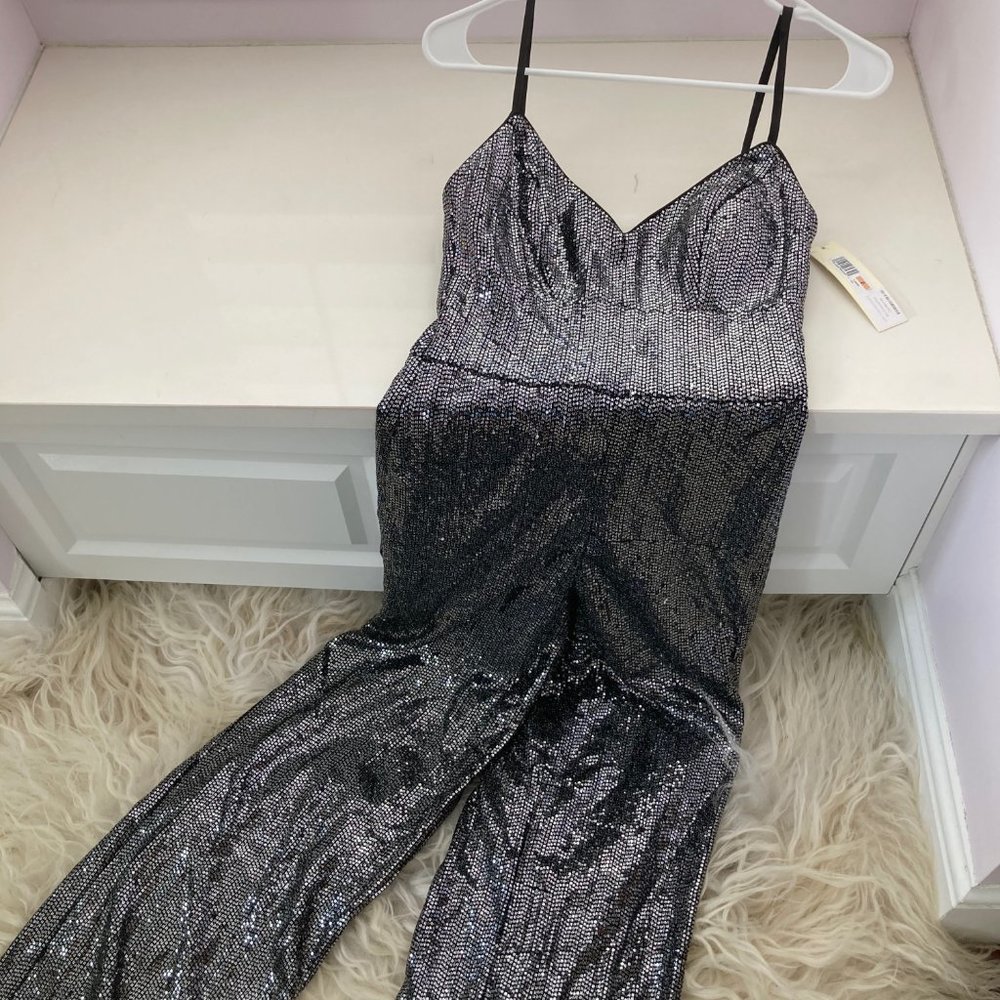 ELIZA J Embellished Wide Leg Jumpsuit - Picture 9 of 13